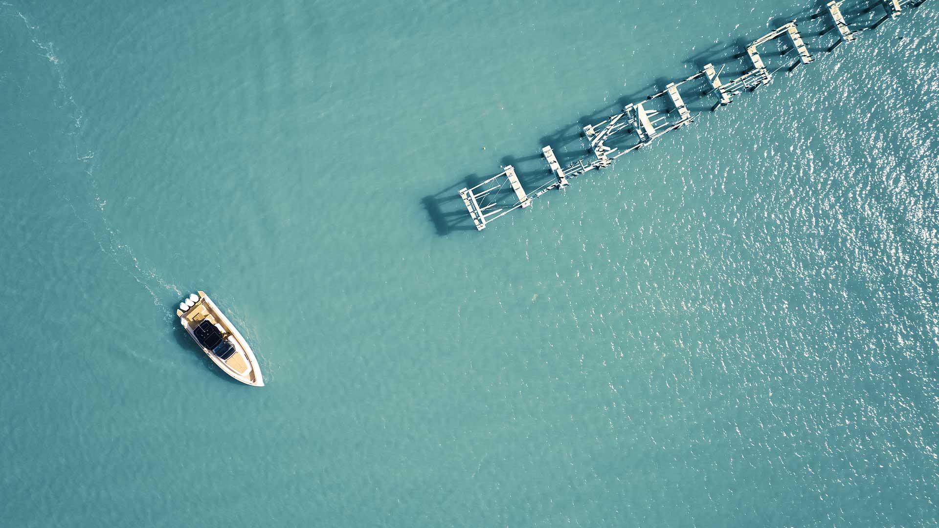 aerial of boating in Naples