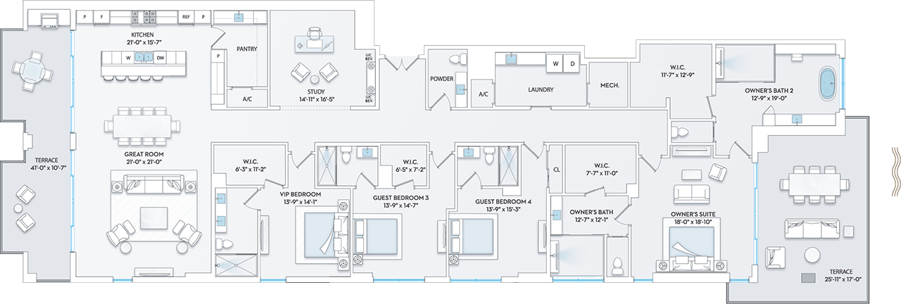 Solana Bay Residences Miami - Penthouse 01 - Floorplan Image