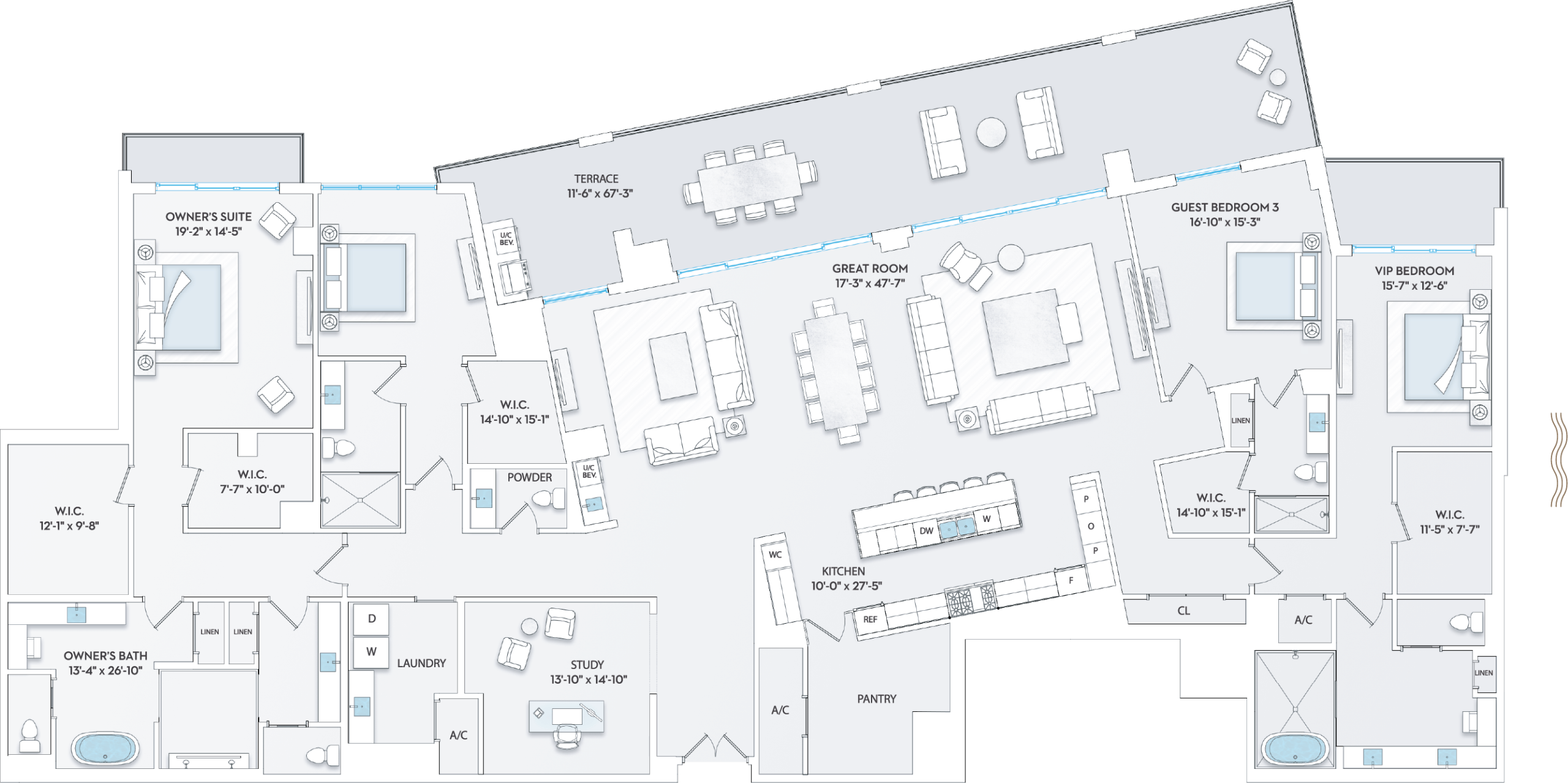 Solana Bay Residences Miami - Penthouse 03 - Floorplan Image