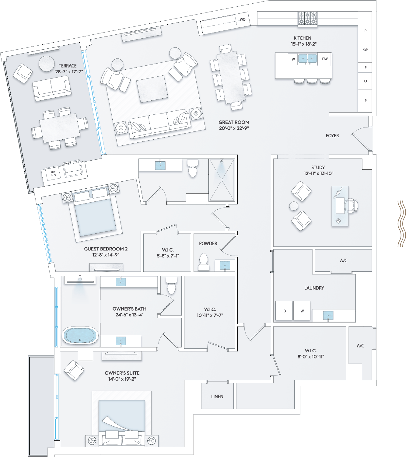 Solana Bay Residences Miami - Residence 06A - Floorplan Image