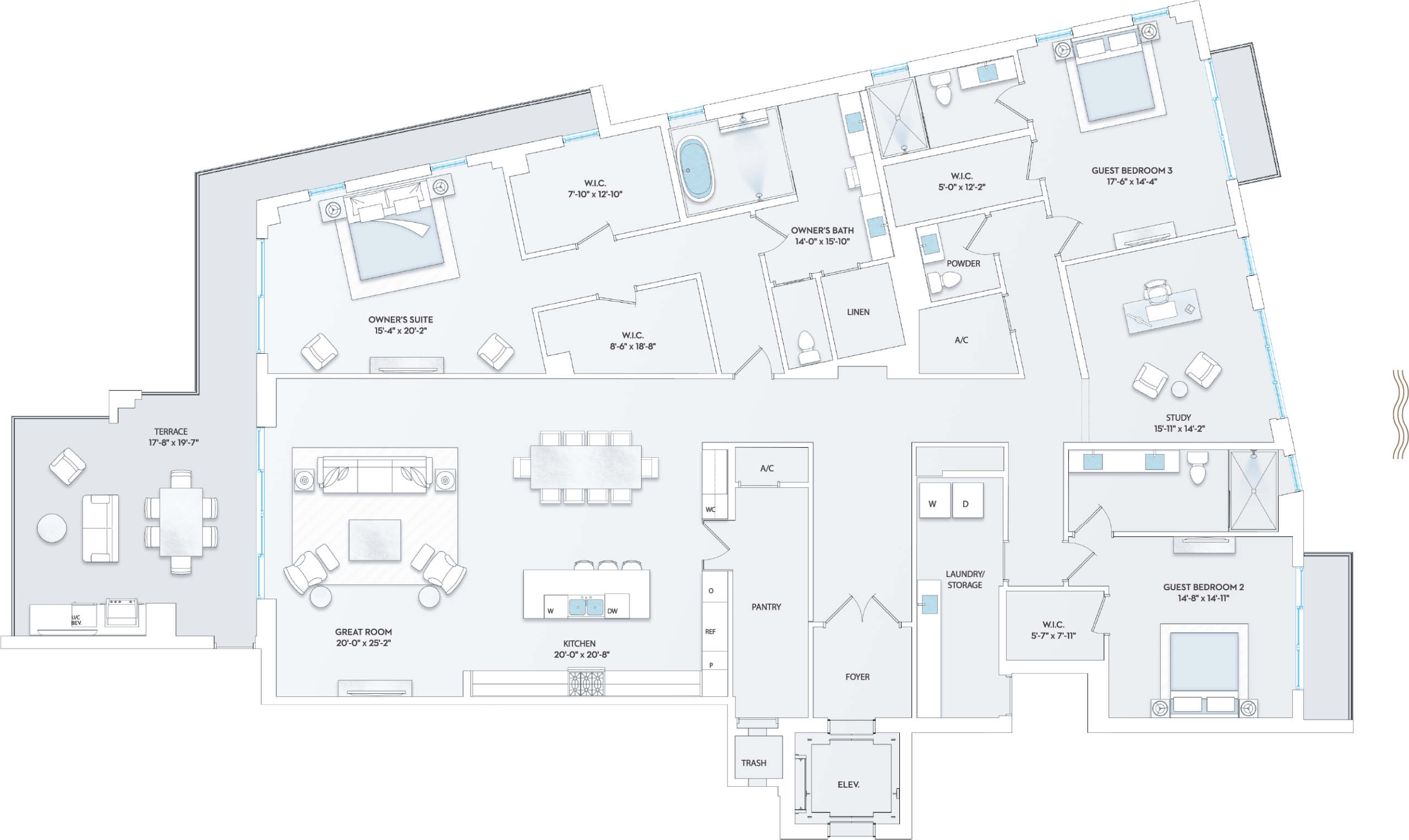 Solana Bay Residences Miami - Residence 07 - Floorplan Image