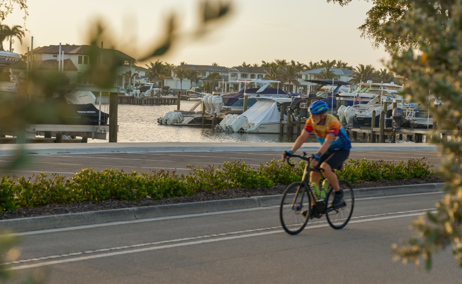 Biking in Downtown Naples