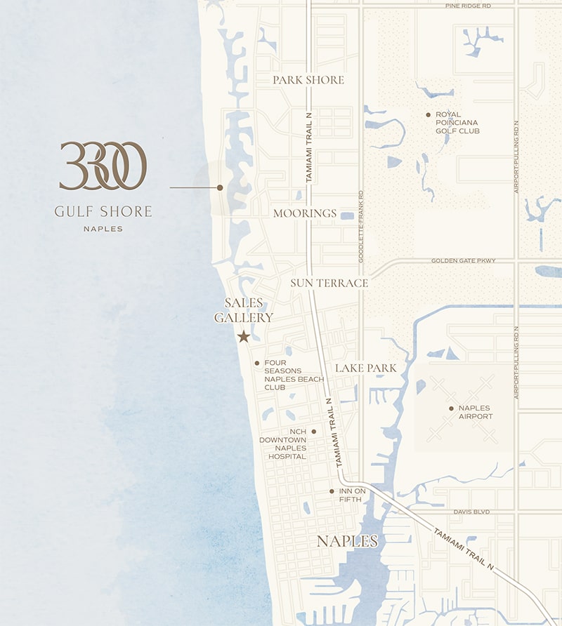 3300 Gulf Shore Location Map