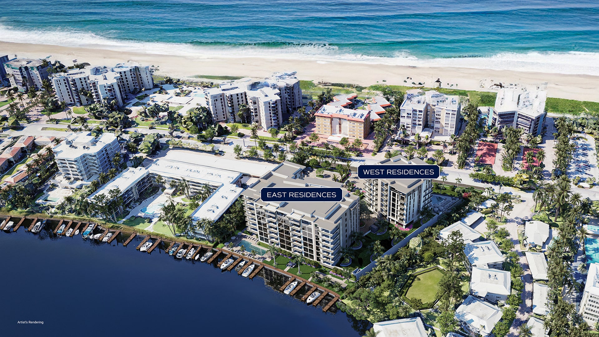 3300 Gulf Shore Aerial of the Buildings