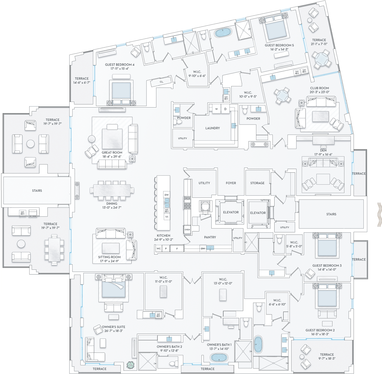 Solana Bay Residences Miami - Penthouse 05 - Floorplan Image